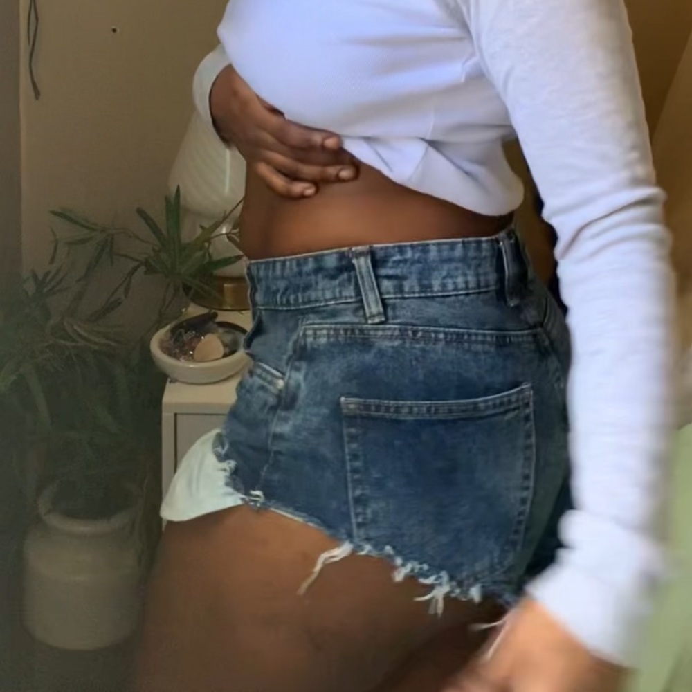 Distressed Short Shorts - Picture 2 of 4